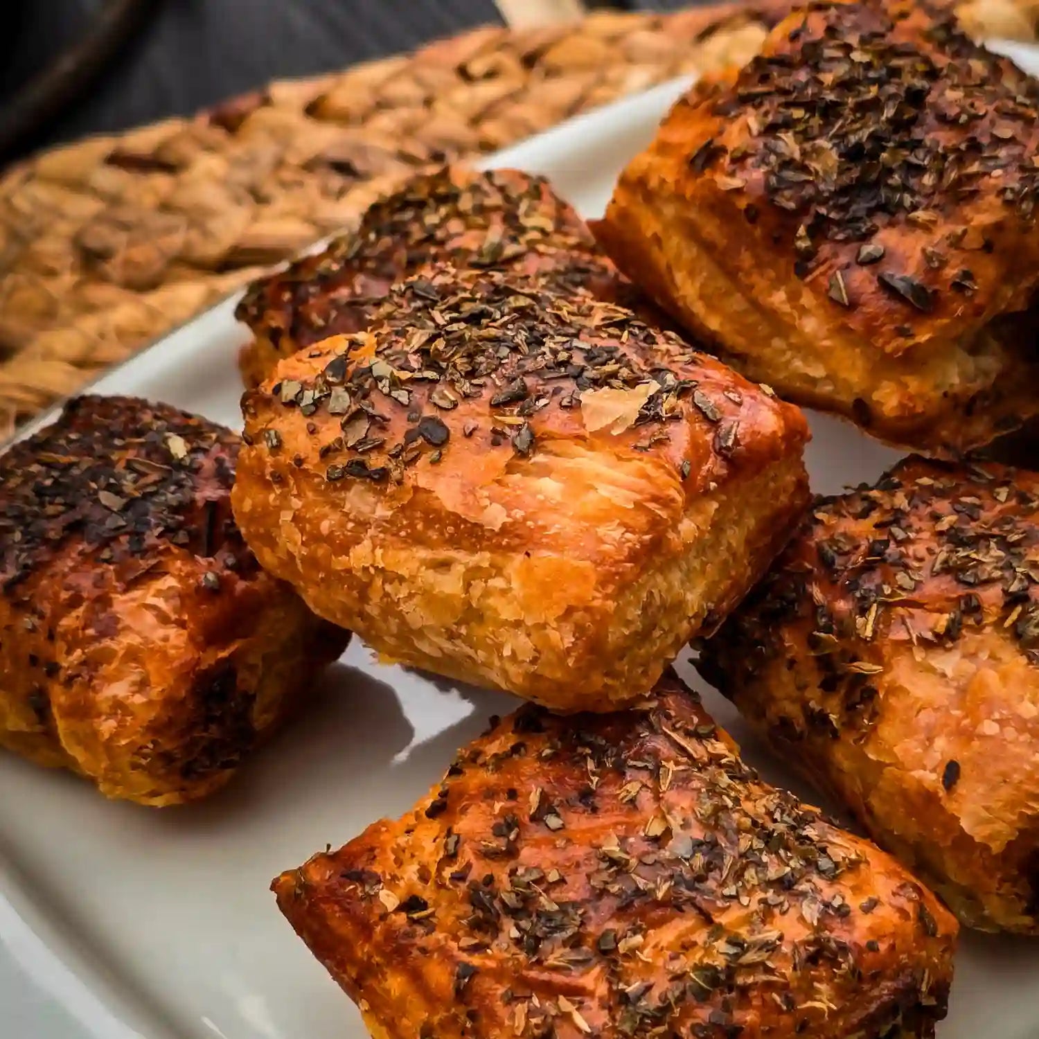 Pastelito Cóctel Hojaldrado de Tocineta y Espinaca